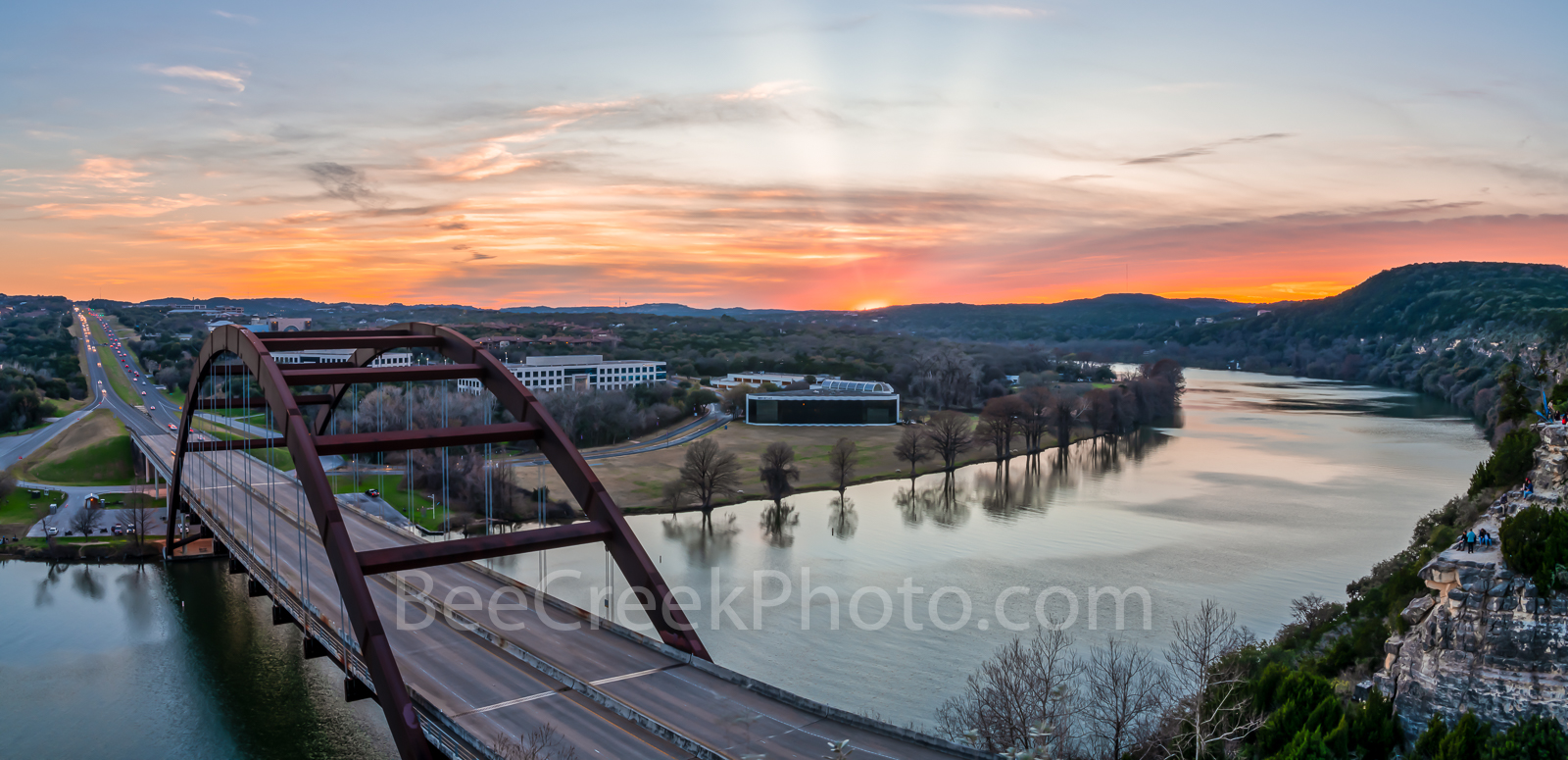 Sunset at 360 Bridge | Texas landscapes & Skyline images ...